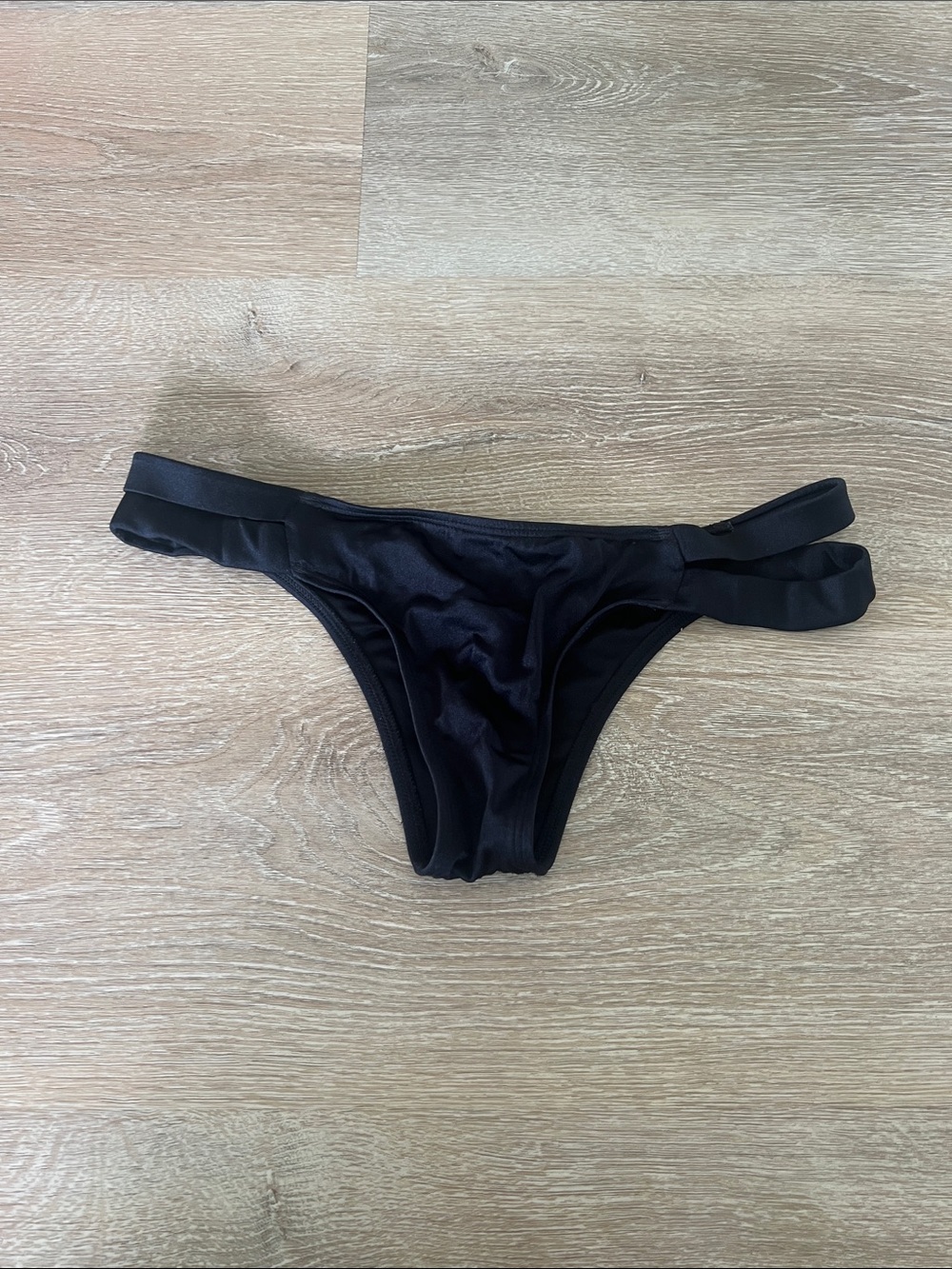 Victoria's Secret Black Bikini Bottom with Logo Print